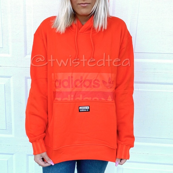 orange hoodie adidas